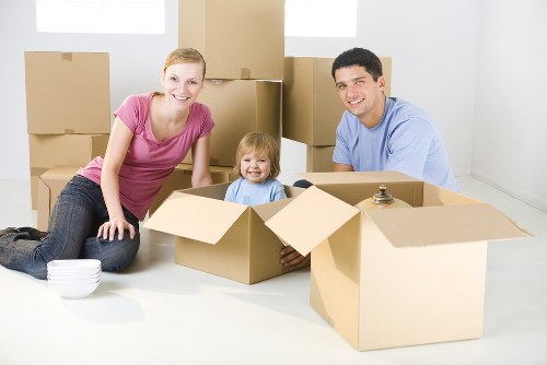 Student removals team loading boxes in Battersea