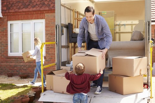 Removal team preparing a house move in Battersea
