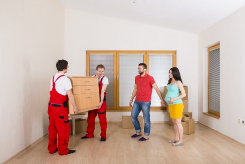 Careful handling of student furniture during a Battersea move