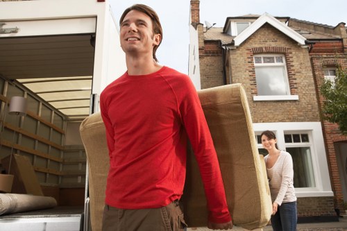 Office furniture relocation and setup in a Battersea workplace