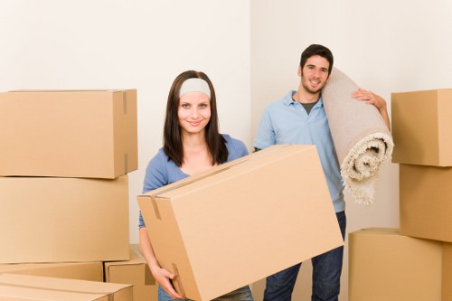 Spacious removal truck for transporting furniture and boxes