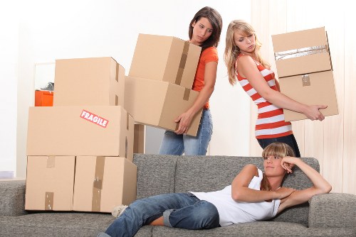Room-by-room packing setup for a Battersea move
