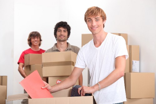Professional Battersea removal van loading furniture safely